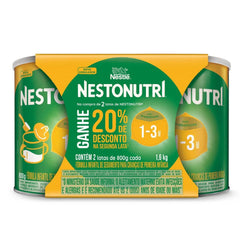 Fórmula Infantil Nestlé Nestonutri 1 A 3 Anos 2 Unidades 800g