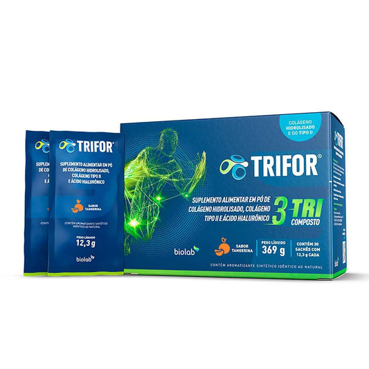 Colágeno Trifor Tangerina 30 Sachês De 12,3g