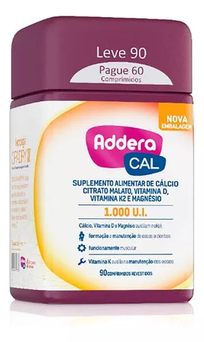 Mantecorp Farmasa Addera Cal 1.000ui 90 Comprimidos Revestidos