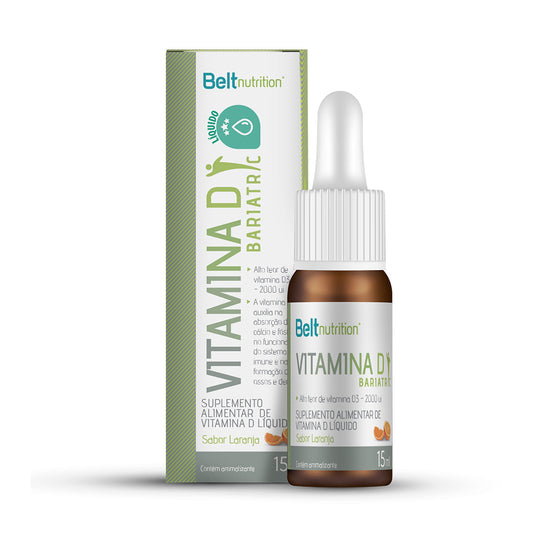 Belt Nutrition Vitamina D Líquida 30ml Laranja – 2000ui Cada 2 Gotas